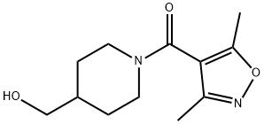 Methanone, (3,5-dimethyl-4-isoxazolyl)[4-(hydroxymethyl)-1-piperidinyl]- Structure