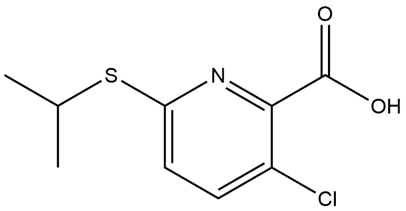 3-Chloro-6-[(1-methylethyl)thio]-2-pyridinecarboxylic acid Structure