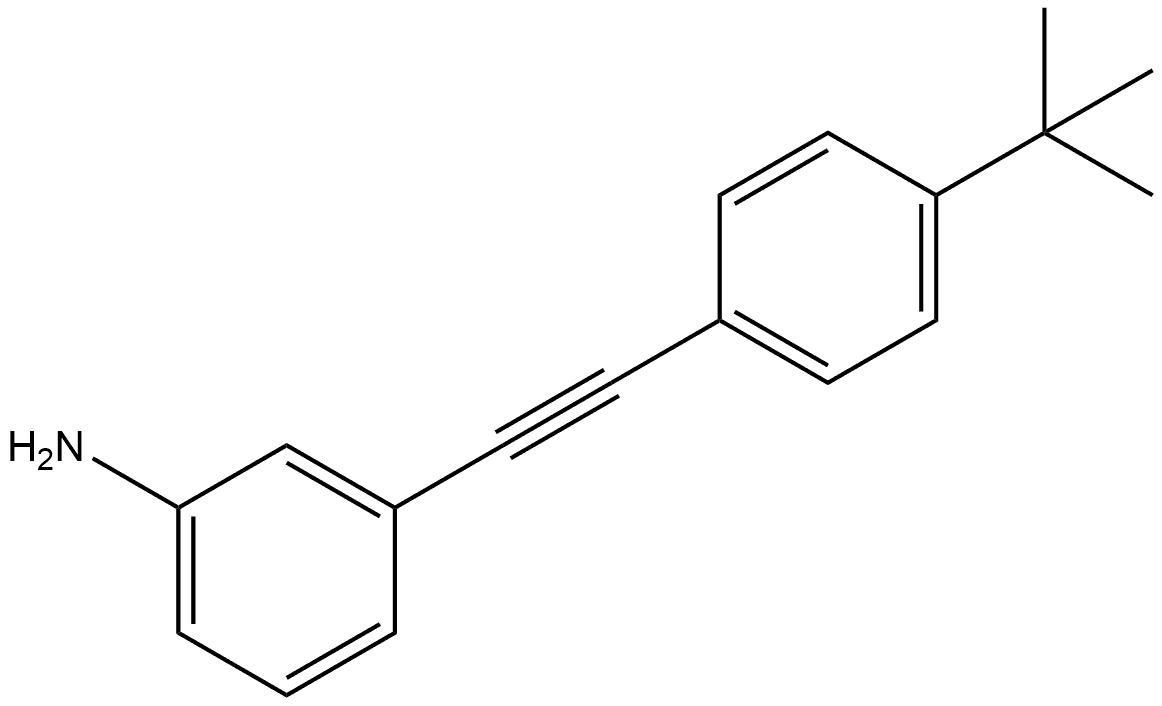 3-[2-[4-(1,1-Dimethylethyl)phenyl]ethynyl]benzenamine Structure