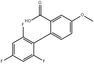 5-Methoxy-2-(2,4,6-trifluorophenyl)benzoic acid Structure