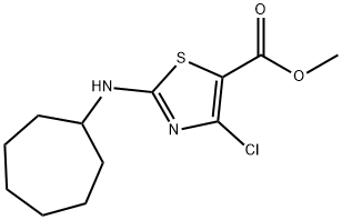 5-Thiazolecarboxylic acid, 4-chloro-2-(cycloheptylamino)-, methyl ester Structure