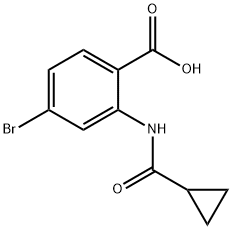 Benzoic acid, 4-bromo-2-[(cyclopropylcarbonyl)amino]- Structure