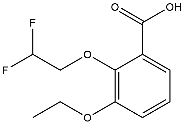 2-(2,2-Difluoroethoxy)-3-ethoxybenzoic acid Structure