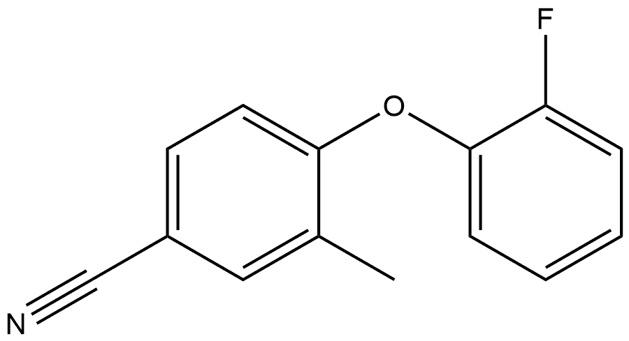 4-(2-Fluorophenoxy)-3-methylbenzonitrile Structure