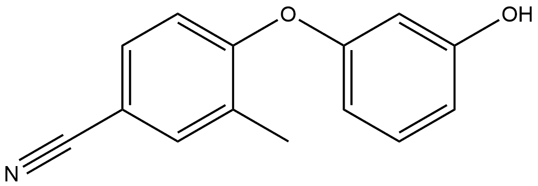 4-(3-Hydroxyphenoxy)-3-methylbenzonitrile Structure