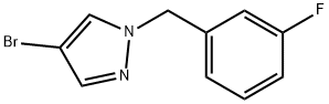 1H-Pyrazole, 4-bromo-1-[(3-fluorophenyl)methyl]- Structure