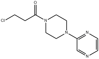 1-Propanone, 3-chloro-1-[4-(2-pyrazinyl)-1-piperazinyl]- Structure