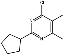 4-Chloro-2-cyclopentyl-5,6-dimethylpyrimidine Structure