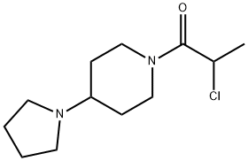 1-Propanone, 2-chloro-1-[4-(1-pyrrolidinyl)-1-piperidinyl]- Structure