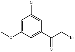 3'-Chloro-5'-methoxyphenacyl bromide Structure