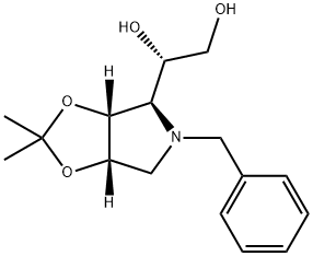 1,2-Ethanediol, 1-[(3aR,4R,6aS)-tetrahydro-2,2-dimethyl-5-(phenylmethyl)-4H-1,3-dioxolo[4,5-c]pyrrol-4-yl]-, (1S)- Structure