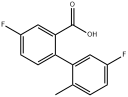 5-Fluoro-2-(5-fluoro-2-methylphenyl)benzoic acid Structure