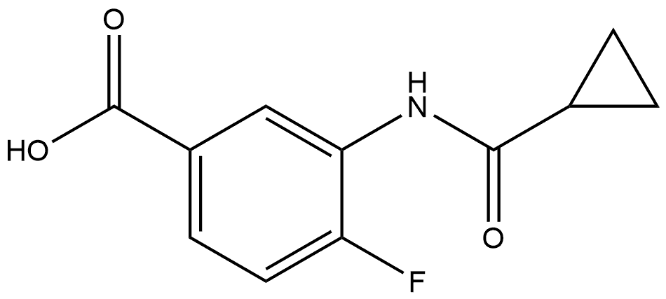 3-[(Cyclopropylcarbonyl)amino]-4-fluorobenzoic acid Structure