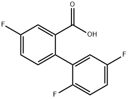 2-(2,5-Difluorophenyl)-5-fluorobenzoic acid Structure