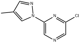 2-Chloro-6-(4-methyl-1H-pyrazol-1-yl)pyrazine Structure