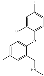 {[2-(2-chloro-4-fluorophenoxy)-5-fluorophenyl]methyl}(methyl)amine Structure