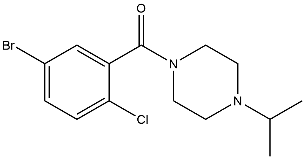 (5-Bromo-2-chlorophenyl)[4-(1-methylethyl)-1-piperazinyl]methanone Structure