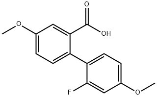 2-(2-Fluoro-4-methoxyphenyl)-5-methoxybenzoic acid Structure