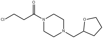 1-Propanone, 3-chloro-1-[4-[(tetrahydro-2-furanyl)methyl]-1-piperazinyl]- 구조식 이미지