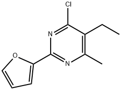 4-Chloro-5-ethyl-2-(furan-2-yl)-6-methylpyrimidine Structure