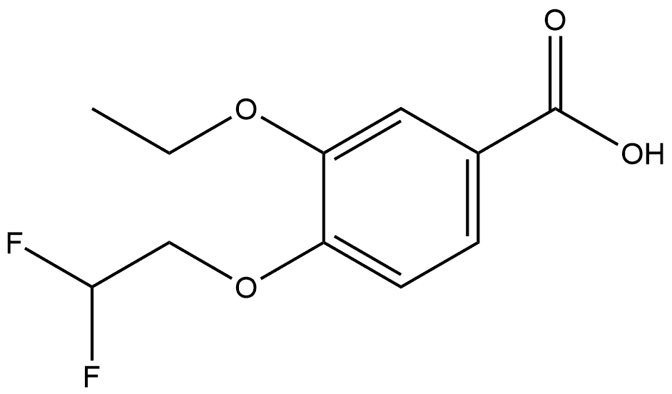 4-(2,2-Difluoroethoxy)-3-ethoxybenzoic acid Structure