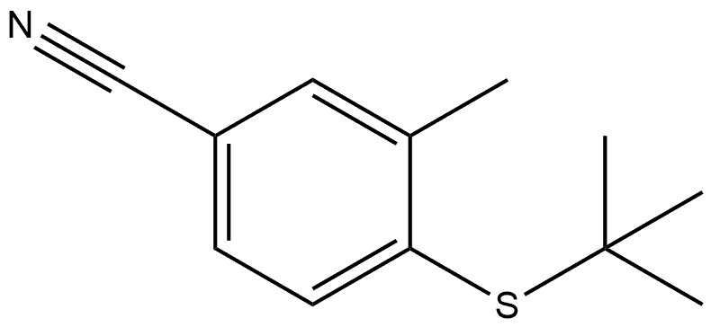 4-[(1,1-Dimethylethyl)thio]-3-methylbenzonitrile Structure