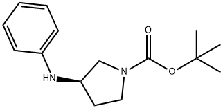 1-Pyrrolidinecarboxylic acid, 3-(phenylamino)-, 1,1-dimethylethyl ester, (3R)- Structure