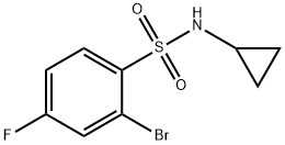 2-bromo-N-cyclopropyl-4-fluorobenzene-1-sulfonamide Structure