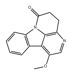 6H-Indolo[3,2,1-de][1,5]naphthyridin-6-one, 4,5-dihydro-1-methoxy- Structure