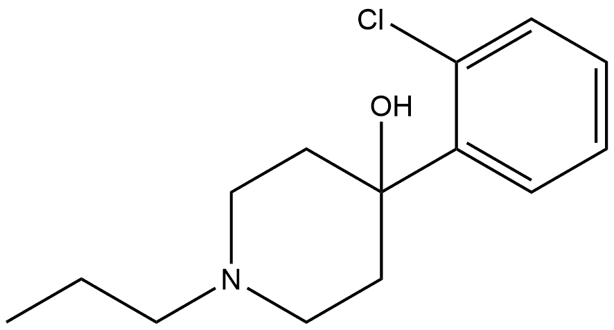 4-(2-Chlorophenyl)-1-propyl-4-piperidinol Structure