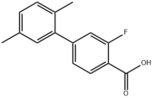 4-(2,5-Dimethylphenyl)-2-fluorobenzoic acid Structure