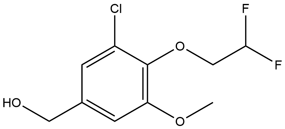 3-Chloro-4-(2,2-difluoroethoxy)-5-methoxybenzenemethanol Structure