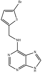 9H-Purin-6-amine, N-[(5-bromo-2-thienyl)methyl]- Structure