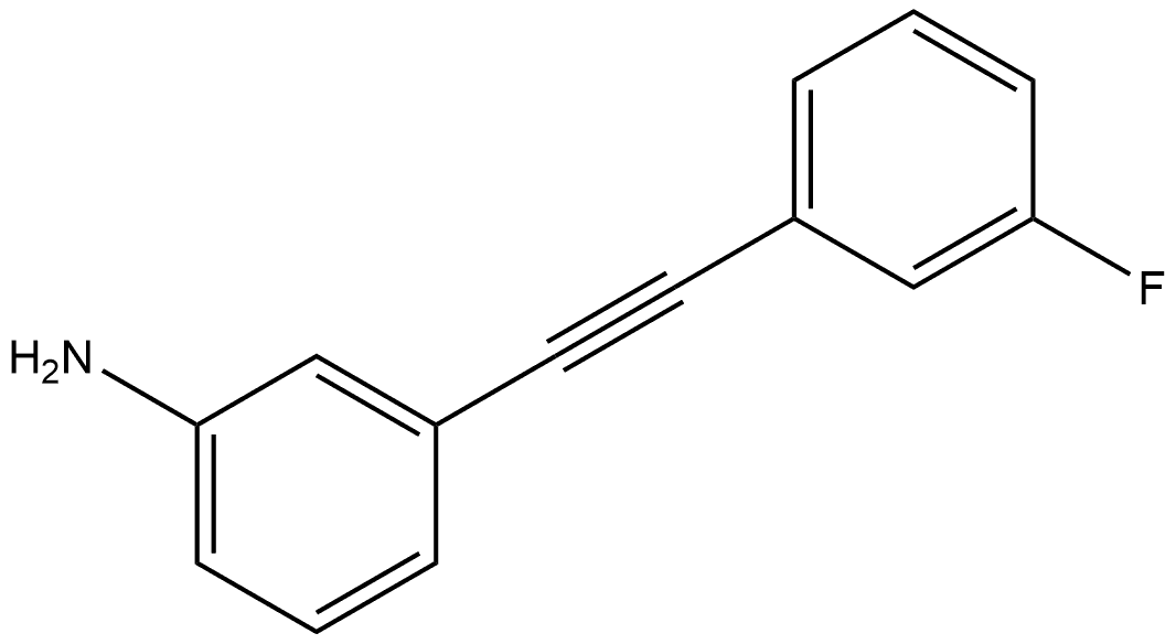 3-[2-(3-Fluorophenyl)ethynyl]benzenamine Structure