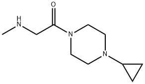 Ethanone, 1-(4-cyclopropyl-1-piperazinyl)-2-(methylamino)- Structure