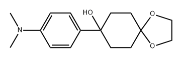 1,4-Dioxaspiro[4.5]decan-8-ol, 8-[4-(dimethylamino)phenyl]- Structure