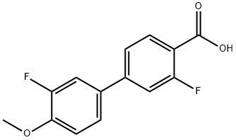 2-Fluoro-4-(3-fluoro-4-methoxyphenyl)benzoic acid Structure