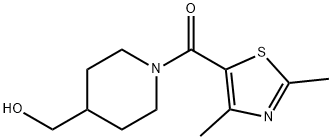 Methanone, (2,4-dimethyl-5-thiazolyl)[4-(hydroxymethyl)-1-piperidinyl]- Structure