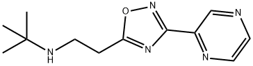 1,2,4-Oxadiazole-5-ethanamine, N-(1,1-dimethylethyl)-3-(2-pyrazinyl)- Structure