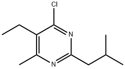 4-Chloro-5-ethyl-6-methyl-2-(2-methylpropyl)pyrimidine Structure