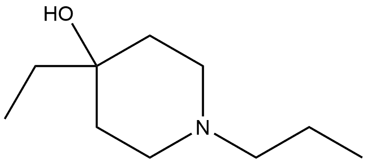 4-Piperidinol, 4-ethyl-1-propyl- Structure