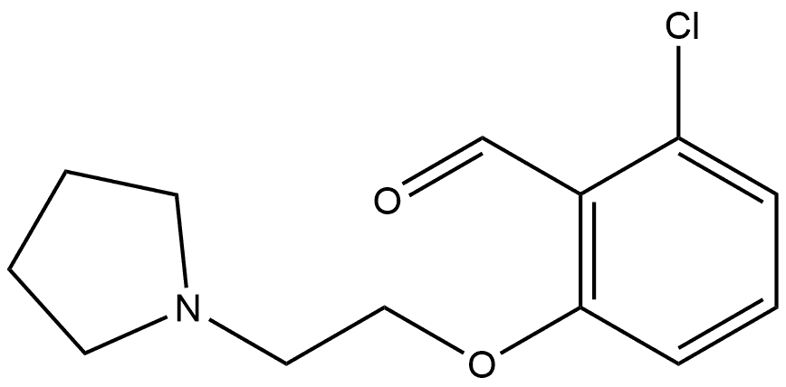 2-Chloro-6-[2-(1-pyrrolidinyl)ethoxy]benzaldehyde Structure