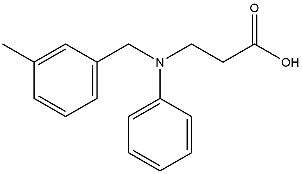 3-{[(3-methylphenyl)methyl](phenyl)amino}propanoic acid Structure