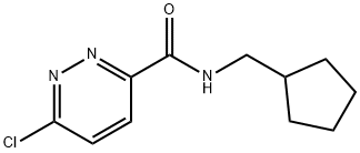 3-Pyridazinecarboxamide, 6-chloro-N-(cyclopentylmethyl)- Structure