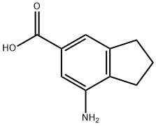 1H-Indene-5-carboxylic acid, 7-amino-2,3-dihydro- Structure