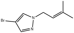 1H-Pyrazole, 4-bromo-1-(3-methyl-2-buten-1-yl)- Structure