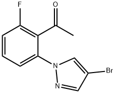 Ethanone, 1-[2-(4-bromo-1H-pyrazol-1-yl)-6-fluorophenyl]- Structure