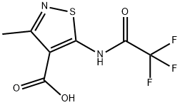 4-Isothiazolecarboxylic acid, 3-methyl-5-[(2,2,2-trifluoroacetyl)amino]- Structure