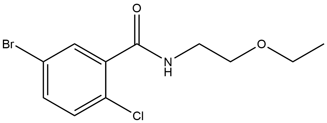 5-Bromo-2-chloro-N-(2-ethoxyethyl)benzamide Structure