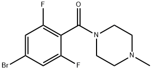 (4-Bromo-2,6-difluorophenyl)(4-methylpiperazin-1-yl)methanone Structure